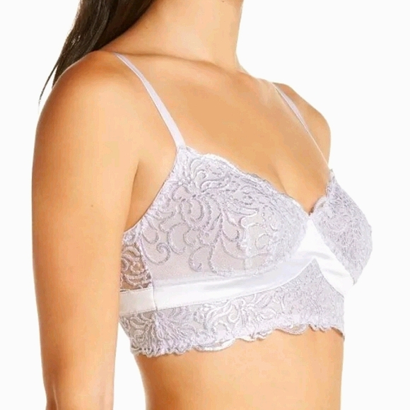 NWT-FREE PEOPLE Evelina Cloudy Lavender Lace Brale - Picture 3 of 10